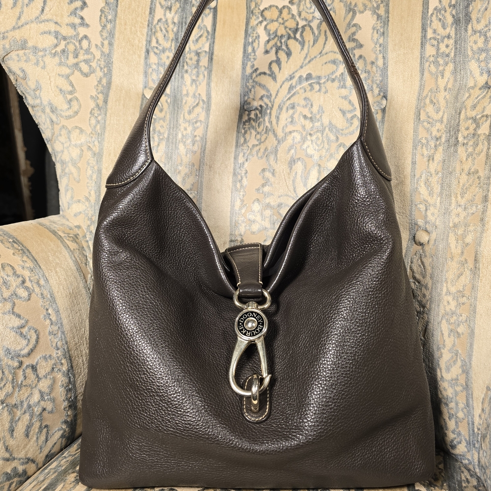 Dooney & Bourke Dark Brown Leather Shoulder Bag
